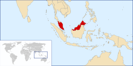 Малайзия на карте мира