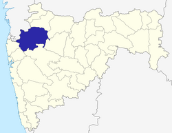 Location of Nashik district in Maharashtra