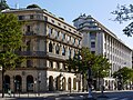 BNCI Headquarters building (right), with the Maison dorée (now offices of BNP Paribas CIB) in front