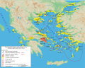 Image 70Map of the Delian League ("Athenian Empire or Alliance") in 431 BC, just prior to the Peloponnesian War. (from History of Greece)