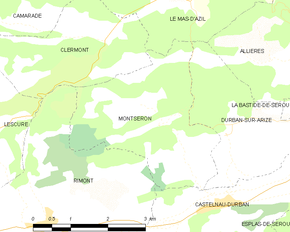 Poziția localității Montseron