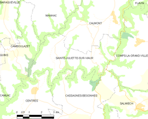 Poziția localității Sainte-Juliette-sur-Viaur