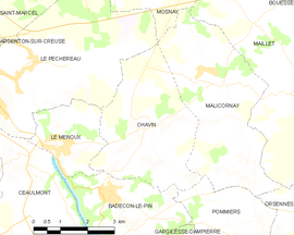 Mapa obce Chavin