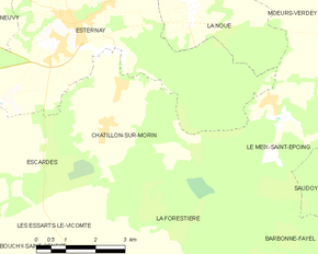 Poziția localității Châtillon-sur-Morin