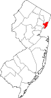Map of New Jersey highlighting Hudson County.svg