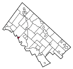 Map of Royersford, Montgomery County, Pennsylvania Highlighted.gif