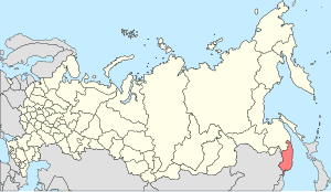 Приморський край на карті суб'єктів Російської Федерації