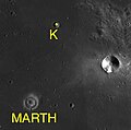 Marth and its satellite crater Marth K