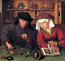Bourgeoisie takes more and more importance throughout the modern era. Massysm Quentin -- The Moneylender and his Wife -- 1514.jpg