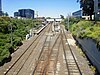 Moorabin platforms 1–3 viewed from a nearby bridge