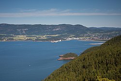 Stjørdalsfjorden, set fra Gevingåsen