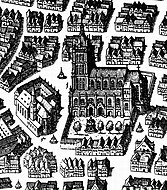 Ulmer Münster um 1643, von Merian