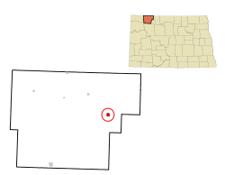 Расположение Bowbells, Северная Дакота