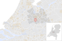 Locatie van de gemeente Nieuwegein (gemeentegrenzen CBS 2016)