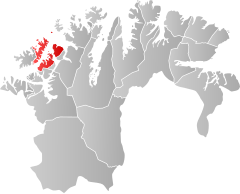 Lage der Kommune in der Provinz Finnmark