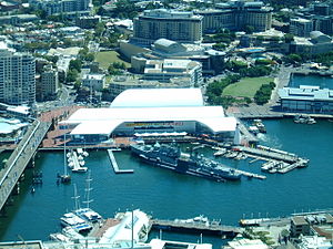 Австралийский национальный морской музей, вид с Сиднейской башни
