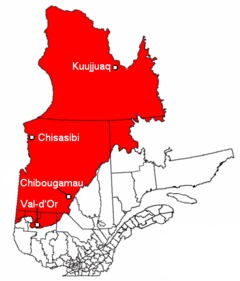 Nord du Québec (territoire visé par la CBJNQ de 1975)