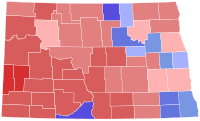 North Dakota House of Representatives At-Large Election Results by County, 2012.svg