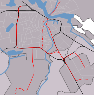 Location map Netherlands Amsterdam metro station