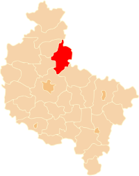 Okres Wągrowiec na mapě vojvodství