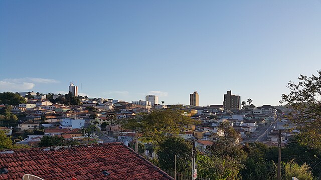 Região central ao entardecer