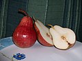 Pear cut open