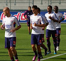 Un entrainement de joueurs en juillet 2011.