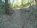 Teufelssee der einstige Über-/Ablauf, Blick in Richtung See