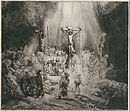 The Three Crosses, etching by Rembrandt, 1653, State III of V