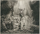 The Three Crosses, 1653, drypoint etching, state III of V, Museum of Fine Arts, Boston