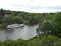 2014 als Restaurantschiff unterhalb der Burg Giebichenstein