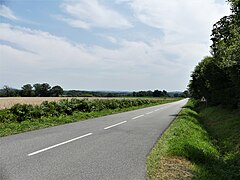 La RD 912A1 à Saint-Priest-la-Plaine, au niveau de la route menant à Savignat.