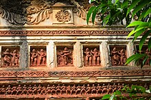 Terracotta decoration in Radhagobindajiu temple
