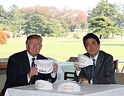 President Trump and Japanese Prime Minister Shinzo Abe at Kasumigaseki Country Club Shinzo Abe and Donald Trump in Kawagoe (1).jpg