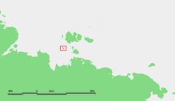 Расположение острова Столбовой