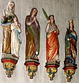 Statuen der heiligen Anna, Magdalena, Agatha und Katharina
