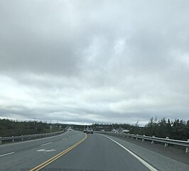 De Trans-Canada Highway ter hoogte van Goobies