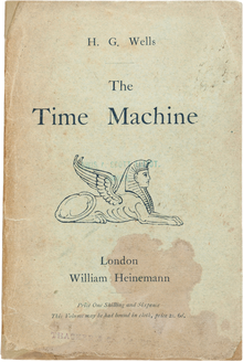 The first page of The Time Machine published by Heinemann The Time Machine - Frontpage Heinemann.png