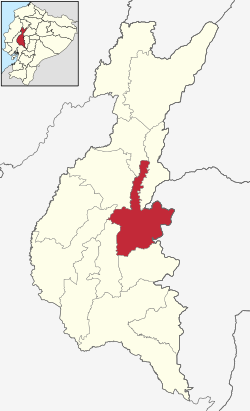 Location of Ventanas Canton in Los Ríos Province