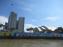 Pasig River with Circuit Makati