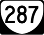 State Route 287 marker