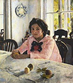 Валентин Серов. «Девочка с персиками» (Портрет Веры Мамонтовой), 1887, ГТГ