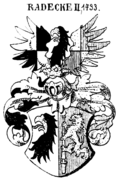 Wappen derer von Radecke (1733) in Siebmachers Wappenbüchern