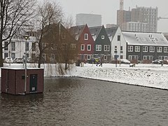 Snow graces Amsterdam Noord