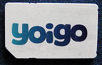 Yoigo SIM card with logo