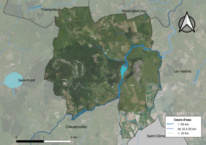 Vue aérienne du territoire communal.