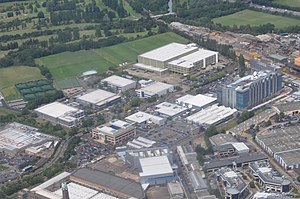 Aerial view of Sky's campus in 2011, with only Sky Studios complete Aerial view of Sky campus in 2011.jpg