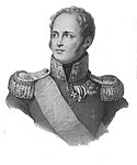 Tsar Alexander I med utmärkelsen Riddare med Stora Korset av 1 Klass som ses som ett upprätt svärd på hans bröst