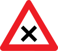 B17: Kruispunt waar de voorrang van rechts geldt.