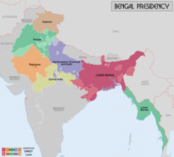 Location of Bengal Presidency